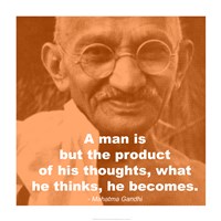 Gandhi - Thoughts Quote Framed Print