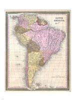 1850 Mitchell Map of South America - Geographicus Framed Print