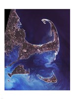 Cape Cod - from space Framed Print