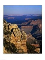 High angle view of rock formations, Grand Canyon National Park, Arizona, USA Framed Print