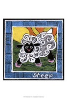 Whimsical Sheep Framed Print
