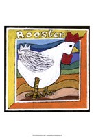 Whimsical Rooster Framed Print