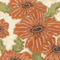 Persimmon Floral IV Framed Print