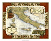 Wine Map of Italy Fine Art Print