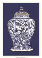 Blue & White Porcelain Vase I Fine Art Print