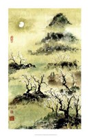 Viewing Plum Blossoms in Moonlight Fine Art Print