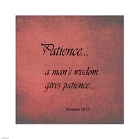 Patience Proverbs 19:11 Framed Print