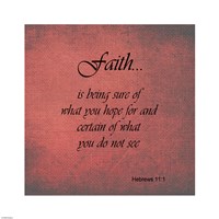 Faith Hebrews 11:1 Framed Print