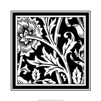 B&W Graphic Floral Motif IV Fine Art Print