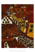 Red Roofs II Framed Print