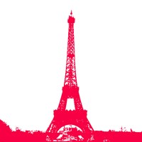 Red Eiffel Tower Framed Print