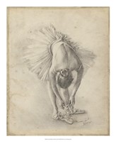 Antique Ballerina Study I Framed Print