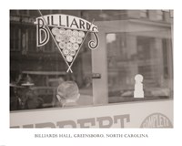 Billiards Hall, Greensboro, North Carolina Fine Art Print