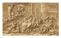 The Sons of Niobe Being Slain by Apollo and Diana Framed Print