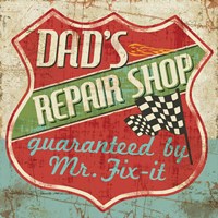 Mancave IV - Dads Repair Shop Framed Print