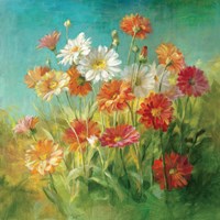Painted Daisies Framed Print