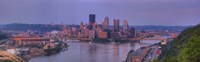City viewed from the West End at Sunset, Pittsburgh, Allegheny County, Pennsylvania, USA 2009 Framed Print