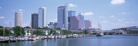Skyline & Garrison Channel Marina Tampa FL USA Framed Print