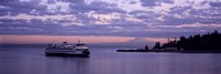 Ferry in the sea, Bainbridge Island, Seattle, Washington State Framed Print