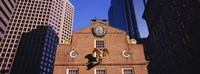 Low angle view of a golden eagle outside of a building, Old State House, Freedom Trail, Boston, Massachusetts, USA Fine Art Print