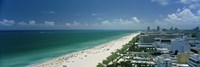 City at the beachfront, South Beach, Miami Beach, Florida, USA Framed Print