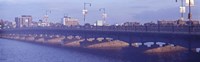 Bridge across a river, Longfellow Bridge, Charles River, Boston, Suffolk County, Massachusetts, USA Fine Art Print