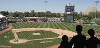 Spectator watching a baseball match at stadium, Raley Field, West Sacramento, Yolo County, California, USA Fine Art Print