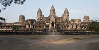 Facade of a temple, Angkor Wat, Angkor, Siem Reap, Cambodia Fine Art Print