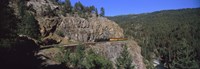 Train moving on a railroad track, Durango And Silverton Narrow Gauge Railroad, Silverton, San Juan County, Colorado, USA Fine Art Print