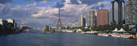 Buildings at the riverbank, Seine River, Paris, France Fine Art Print