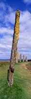 Narrow pillar in the Ring Of Brodgar, Orkney Islands, Scotland, United Kingdom Fine Art Print