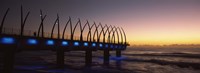 New pier constructed on beach front, Umhlanga, Durban, KwaZulu-Natal, South Africa Fine Art Print