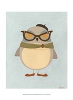 Hipster Owl I Framed Print