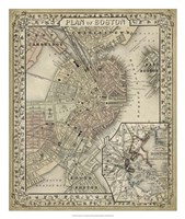 Plan of Boston Fine Art Print