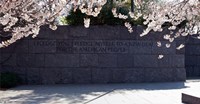 Inscription of FDR's new deal speech written on stones at a memorial, Franklin Delano Roosevelt Memorial, Washington DC, USA Fine Art Print