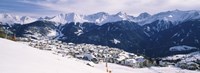 Ski resort with mountain range in the background, Fiss, Tirol, Austria Fine Art Print