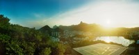 Helipad at the top of Sugarloaf Mountain at sunset, Rio de Janeiro, Brazil Fine Art Print