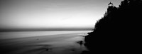 Lighthouse on the coast in black and white, Bass Head Lighthouse Maine Fine Art Print
