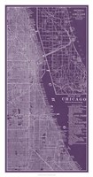 Graphic Map of Chicago Fine Art Print