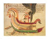 Viking Dragon Ship Framed Print