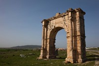 Tunisia, Dougga, Roman-era arch on Route P5 Framed Print