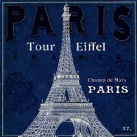 Blueprint Tour Eiffel Framed Print