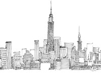 New York Skyline Crop Framed Print