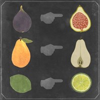 Blackboard Fruit I Framed Print