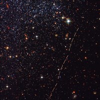 Hubble Tracks Asteroid's Sky Trek Framed Print