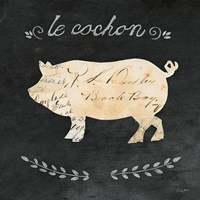 Le Cochon Cameo Sq Framed Print