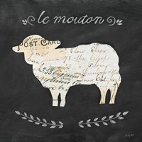 Le Mouton Cameo Sq Framed Print