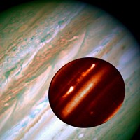 Hubble/IRTF Composite Image of Jupiter Storms Framed Print