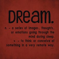 Definitions-Dream II Framed Print
