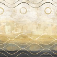 Abstract Waves Black/Gold II Framed Print